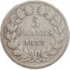5 Francs Louis-Philippe Ier Tête Laurée Tranche En Relief