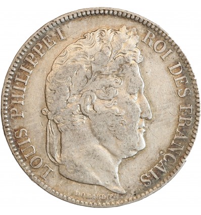 5 Francs Louis-Philippe Ier Tête Laurée Tranche En Relief