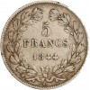 5 Francs Louis-Philippe Ier Tête Laurée Le I plus éloigné - Tranche en Relief