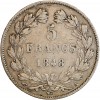 5 Francs Louis-Philippe Ier Tête Laurée Le I plus éloigné - Tranche en Relief