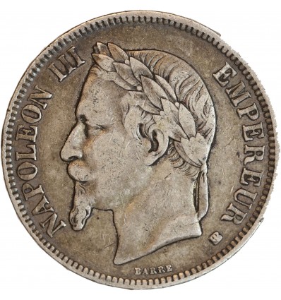 5 Francs Napoléon III Tête Laurée Second Empire