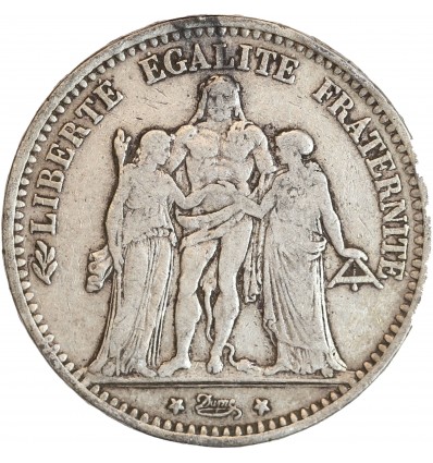 5 Francs Hercule Troisième République