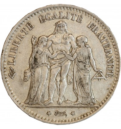 5 Francs Hercule Troisième République