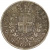 1 Lire Victor Emmanuel II Italie Argent - Italie Reunifiee