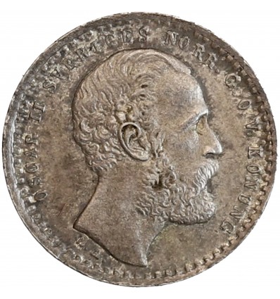 10 Ore Oscar II - Variété A - Suède Argent