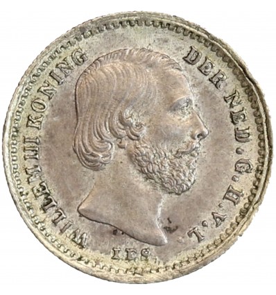 Avers : tête nue de Guillaume III à droite