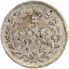 Revers : 5 / CENTS / 1859. dans une couronne végétale