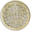 Revers : 5 / CENTS / 1850. dans une couronne végétale