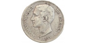 5 Pesetas Alphonse XII Espagne Argent