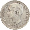 5 Pesetas Alphonse XII Espagne Argent