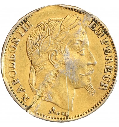 20 Francs Napoléon III Tête Laurée - Faux en Platine