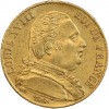 20 Francs Louis XVIII Buste Habillé - Variété 4 Court