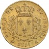 20 Francs Louis XVIII Buste Habillé - Variété 4 Court