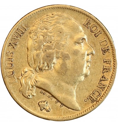 20 Francs Louis XVIII Buste Nu