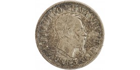 Avers : Portrait à droite du roi Victor Emmanuel II