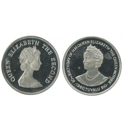 10 Dollars Elisabeth II Iles Tuvalu Argent