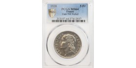 5 Francs Lavrillier Nickel 1938 - PCGS MS64