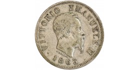 50 Centimes Victor Emmanuel II Italie Argent - Italie Reunifiee