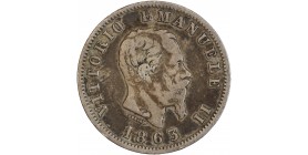 Avers : tête nue à droite de Victor Emmanuel II