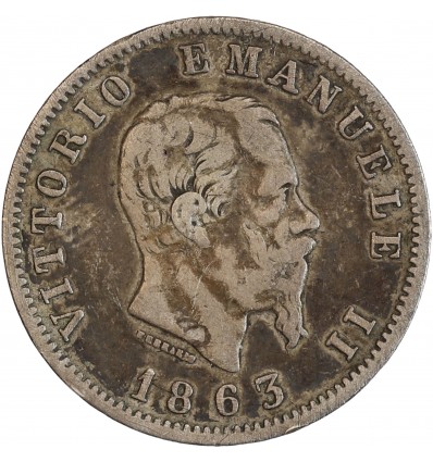 Avers : tête nue à droite de Victor Emmanuel II