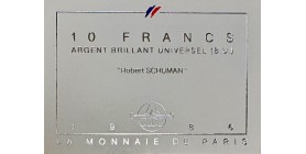 10 Francs en Argent Coffret B.U - Schuman