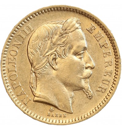 20 Francs Napoléon III - Tête Laurée