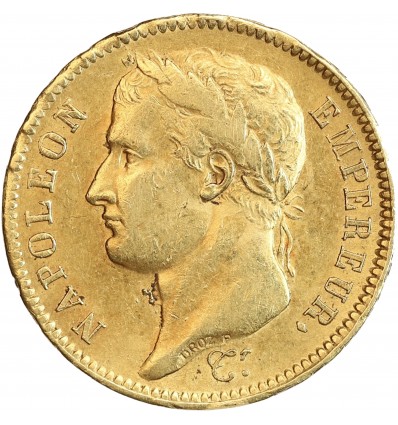 40 Francs Napoléon Ier Tête Laurée Revers Empire