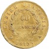 40 Francs Napoléon Ier Tête Laurée Revers Empire
