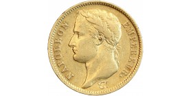 40 Francs Napoléon Ier Tête Laurée Revers Empire