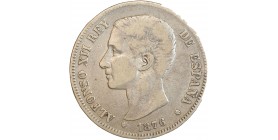 Avers : portrait à gauche d'Alphonse XII