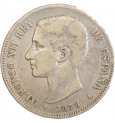 Avers : portrait à gauche d'Alphonse XII