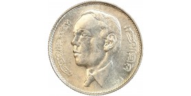 Avers : portrait de trois quart à gauche du roi Hassan II