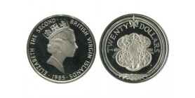 20 Dollars Elisabeth II Iles Vierges Argent