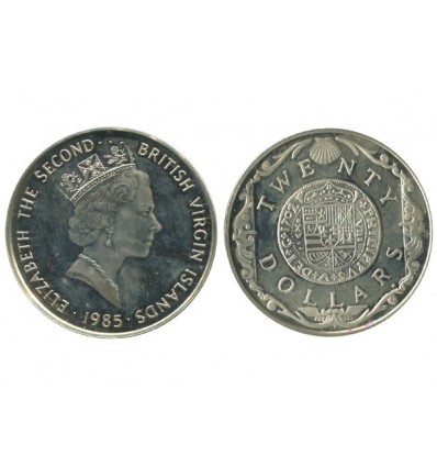 20 Dollars Elisabeth II Iles Vierges Argent