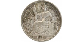 Avers : la République assise à gauche de trois quarts de face