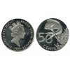 50 Cents Elisabeth II Iles Vierges Argent