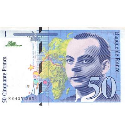 Avers : portrait d'Antoine de Saint-Exupéry