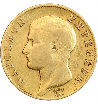 Avers : tête nue de Napoléon Empereur à gauche