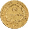 Revers : 40 / FRANCS dans une couronne formée de deux branches de laurier nouées à leur base