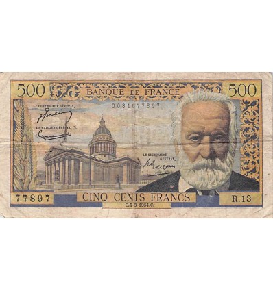 Avers : Victor Hugo à droite, le Panthéon en fond