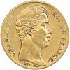 Avers : tête nue de Charles X à droite