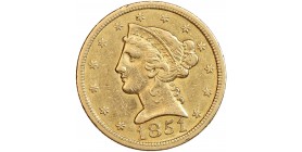 Avers : Tête de la Liberté à gauche portant un bandeau aux cheveux avec l'inscription "LIBERTY", entourée de 13 étoiles.