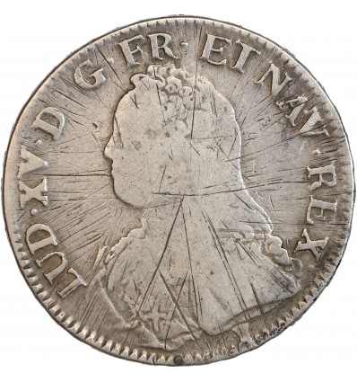 Avers : buste de Louis XV à gauche, la tête nue