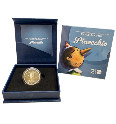 2 Euros commémorative Italie 2026 B.E. - Pinocchio
