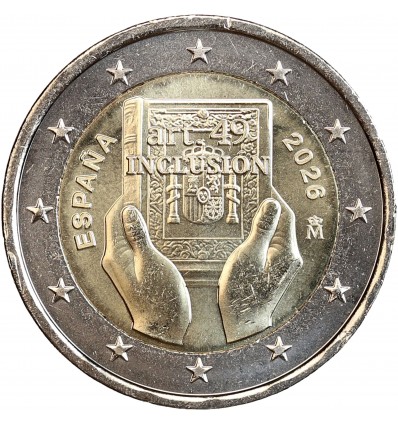 2 Euros commémorative Espagne 2026 - Droits et Inclusion