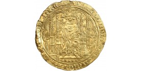 Avers : Philippe VI assis sur une stalle gothique