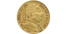 Avers : buste de Louis XVIII tête nue à droite