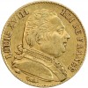 Avers : buste de Louis XVIII tête nue à droite