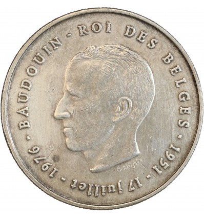 Avers : tête du roi Baudoin Ier à gauche