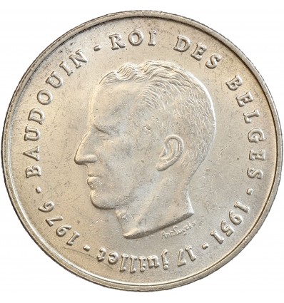 Avers : tête du roi Baudoin Ier à gauche